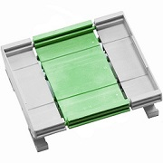 (image for) DIN Rail 3pcs Foot 72x90mm Green White