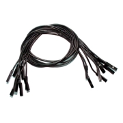 (image for) Black Jumper Wires 0.1" F/F 12" 26awg