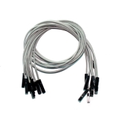 (image for) Gray Jumper Wires 0.1" F/F 12" 26awg