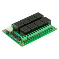 (image for) DIN-Rail PCF8574 I2C 12V 10A Relay Board