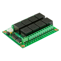 (image for) DIN-Rail PCF8574 I2C 24V 10A Relay Board