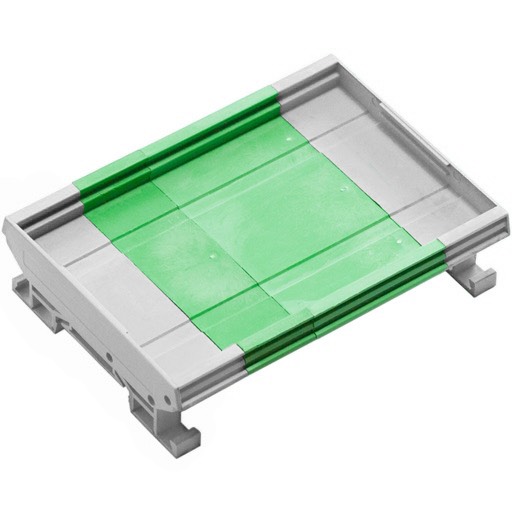 (image for) DIN Rail 4pcs Foot 72x112.5mm Green White - Click Image to Close