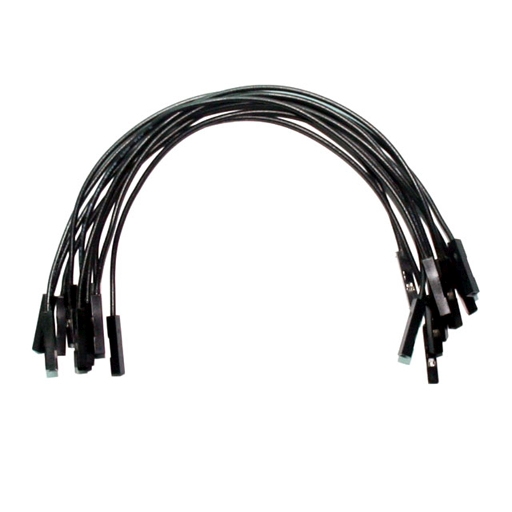 (image for) Black Jumper Wires 0.1" F/F 6" 26awg - Click Image to Close