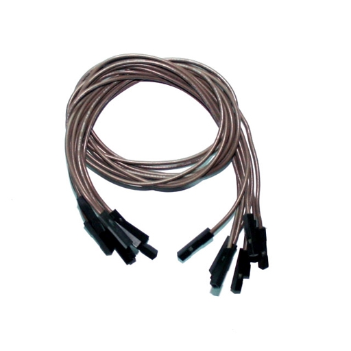 (image for) Brown Jumper Wires 0.1" F/F 12" 26awg - Click Image to Close