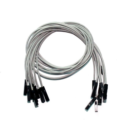 (image for) Gray Jumper Wires 0.1" F/F 12" 26awg - Click Image to Close