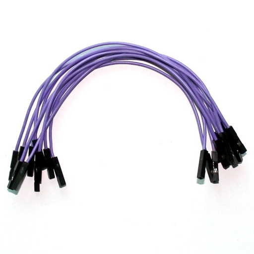 (image for) Purple Jumper Wires 0.1" F/F 6" 26awg - Click Image to Close