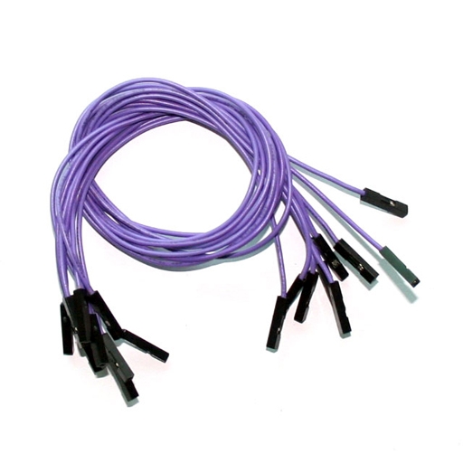 (image for) Purple Jumper Wires 0.1" F/F 12" 26awg - Click Image to Close