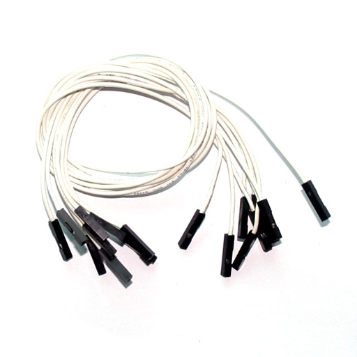 (image for) White Jumper Wires 0.1" F/F 12" 26awg - Click Image to Close