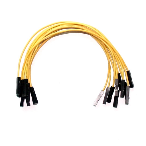 (image for) Yellow Jumper Wires 0.1" F/F 6" 26awg - Click Image to Close