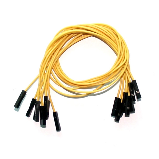 (image for) Yellow Jumper Wires 0.1" F/F 12" 26awg - Click Image to Close