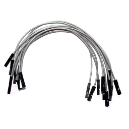 (image for) Gray Jumper Wires 0.1" F/F 6" 26awg