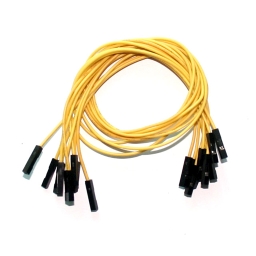 (image for) Yellow Jumper Wires 0.1" F/F 12" 26awg