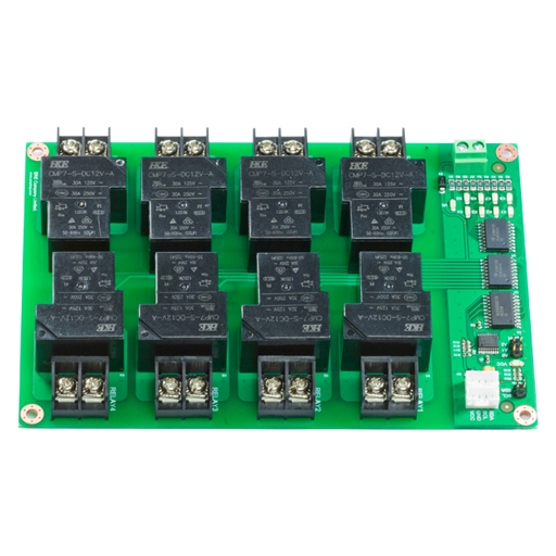 (image for) DIN-Rail PCF8574A I2C 12V 30A Relay Board